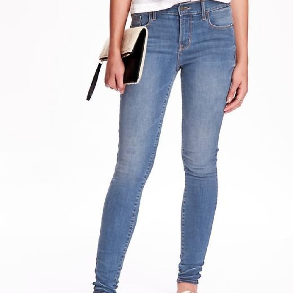 Old Navy Rockstar Jeans Skinny Mid-Rise Denim Color Jolene | Size 10